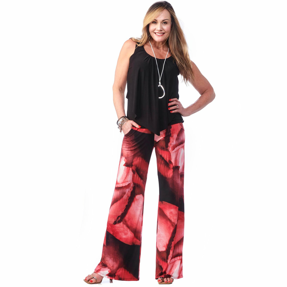 Flared Pocketed Trouser