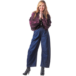 Denim Loose Barrel Trouser