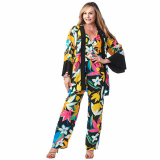 Satin V-Neck Pocketed Jumpsuit