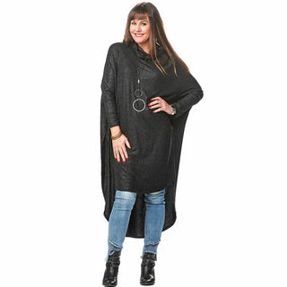 Flowy Cowl Neck Maxi Tunic