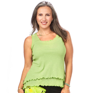 Gauze Layered Tank Top
