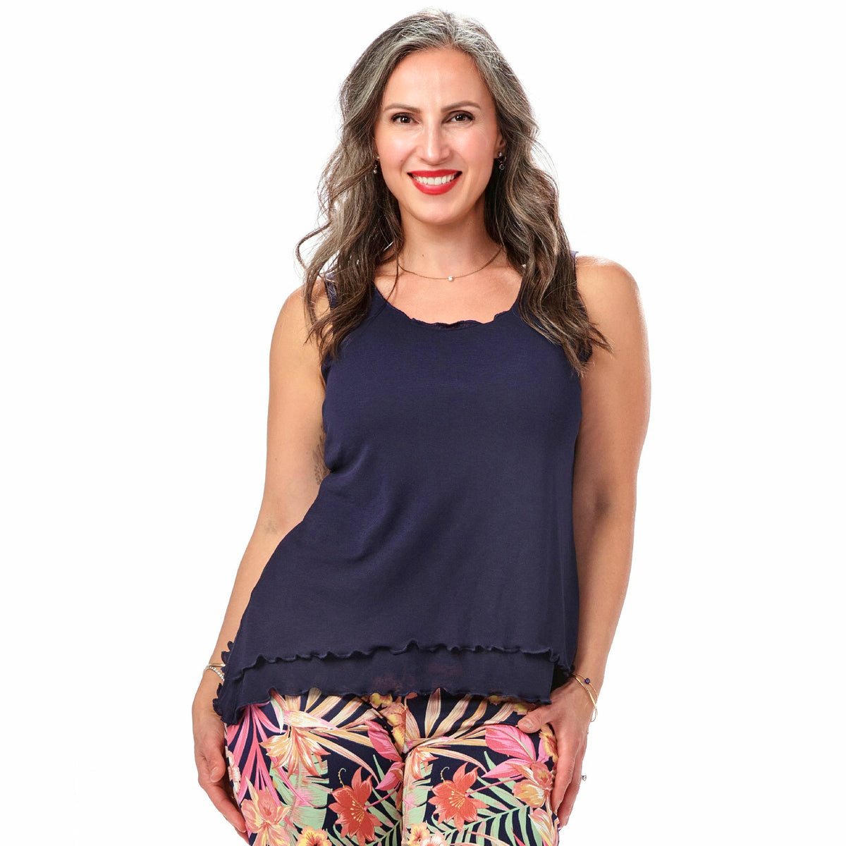 Gauze Layered Tank Top