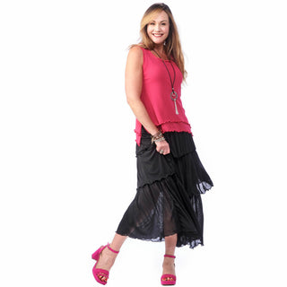 Gauze Layered Tank Top