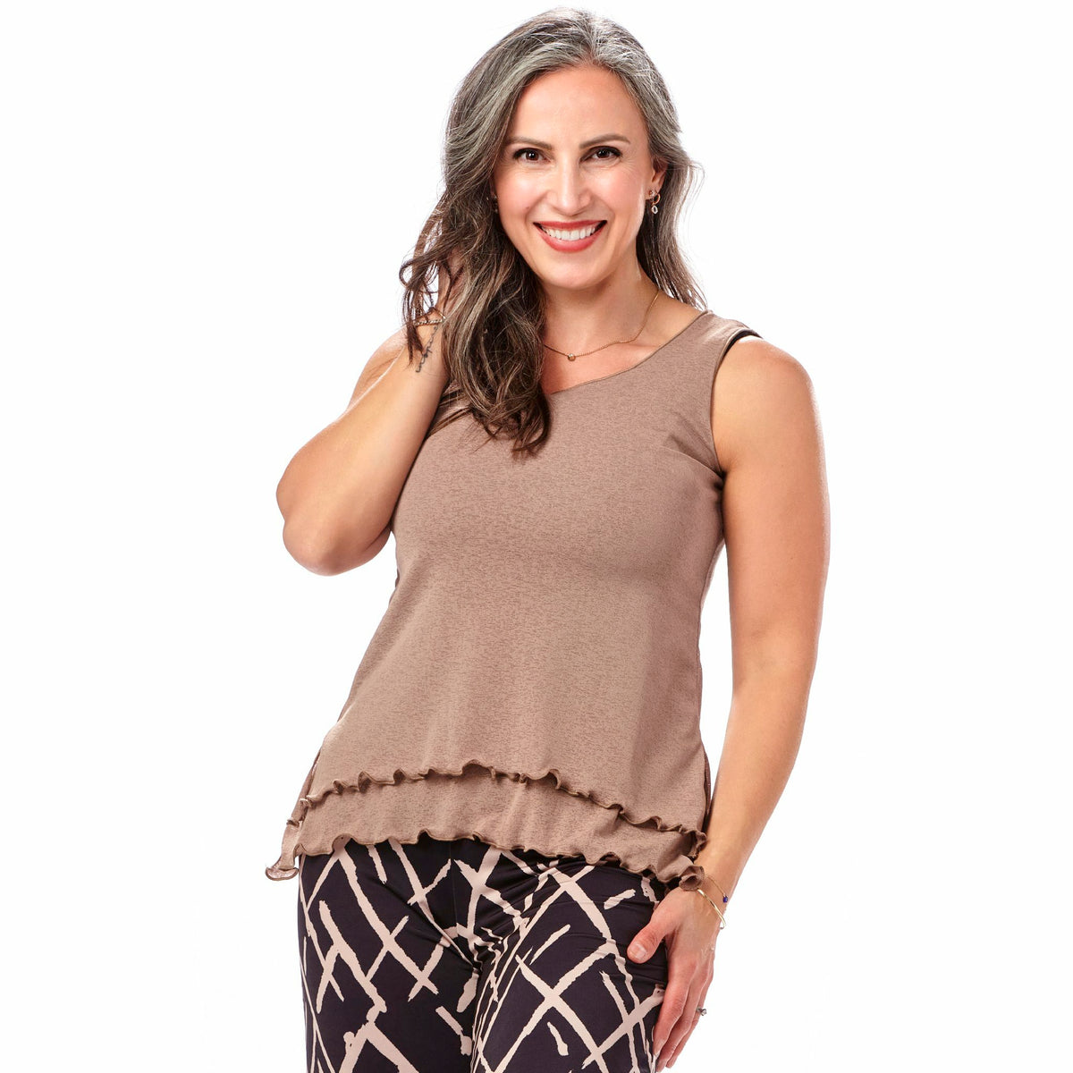 Gauze Layered Tank Top