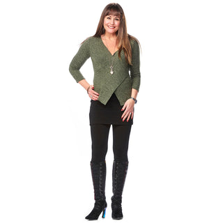 Ribbed Knit Crossover Top