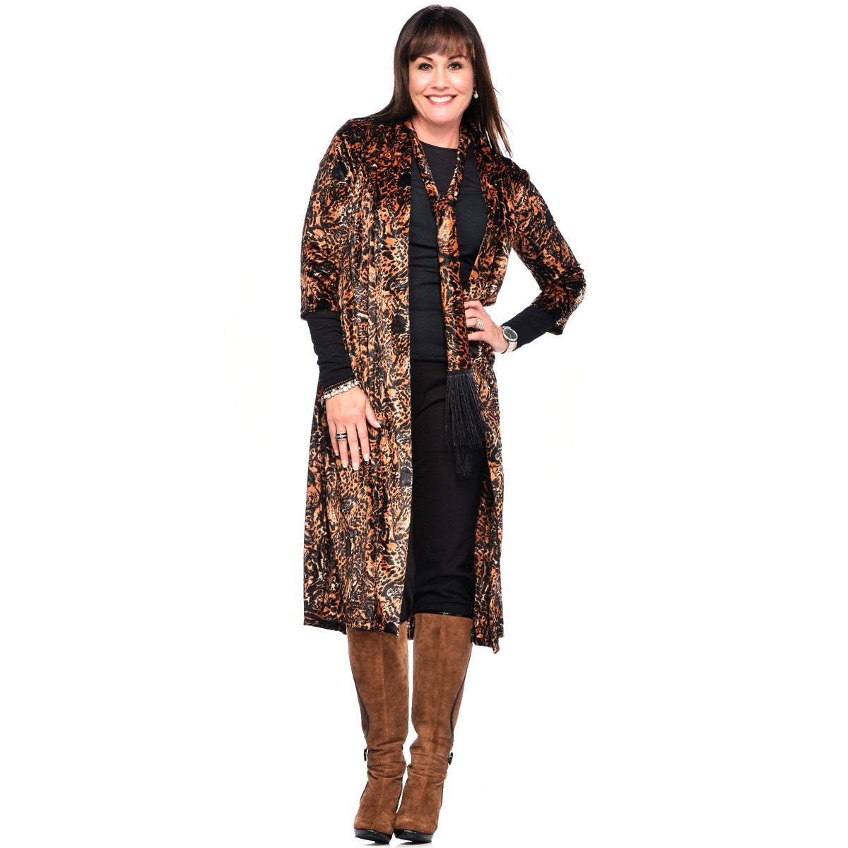 Print Velvet Duster