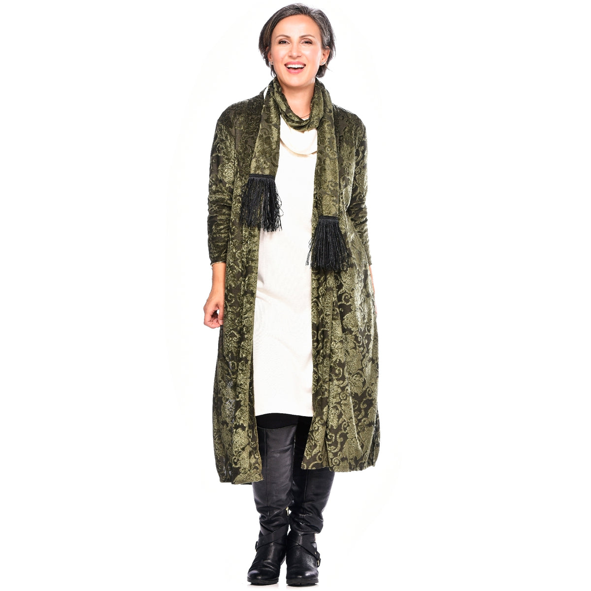 Print Velvet Duster