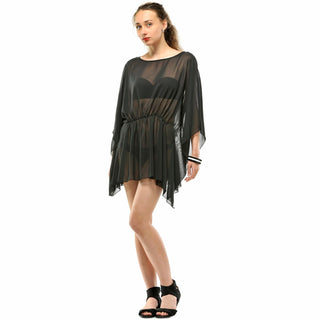 Sheer Gathered Poncho