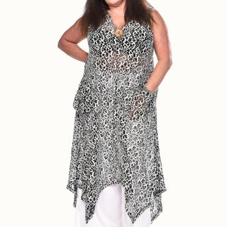 Pocketed Mesh Coverup w/Button