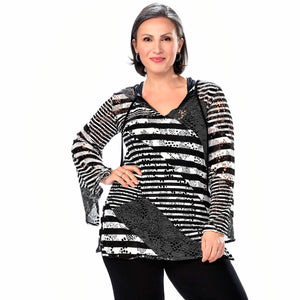 V-Neck Mesh Top