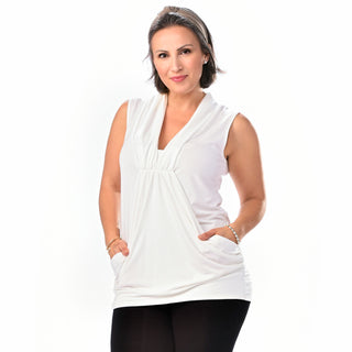 Draped Pocketed Top