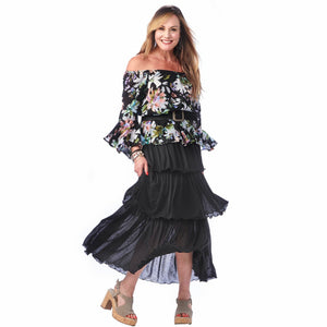 Boho Bell Sleeve Peasant Top