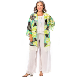 Short Fringe Kimono