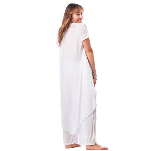Gauze Shirt Collar Tunic