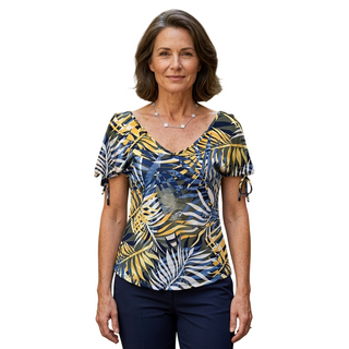Cropped V-Neck Top