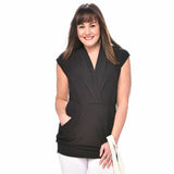 Pocketed Surplice Top