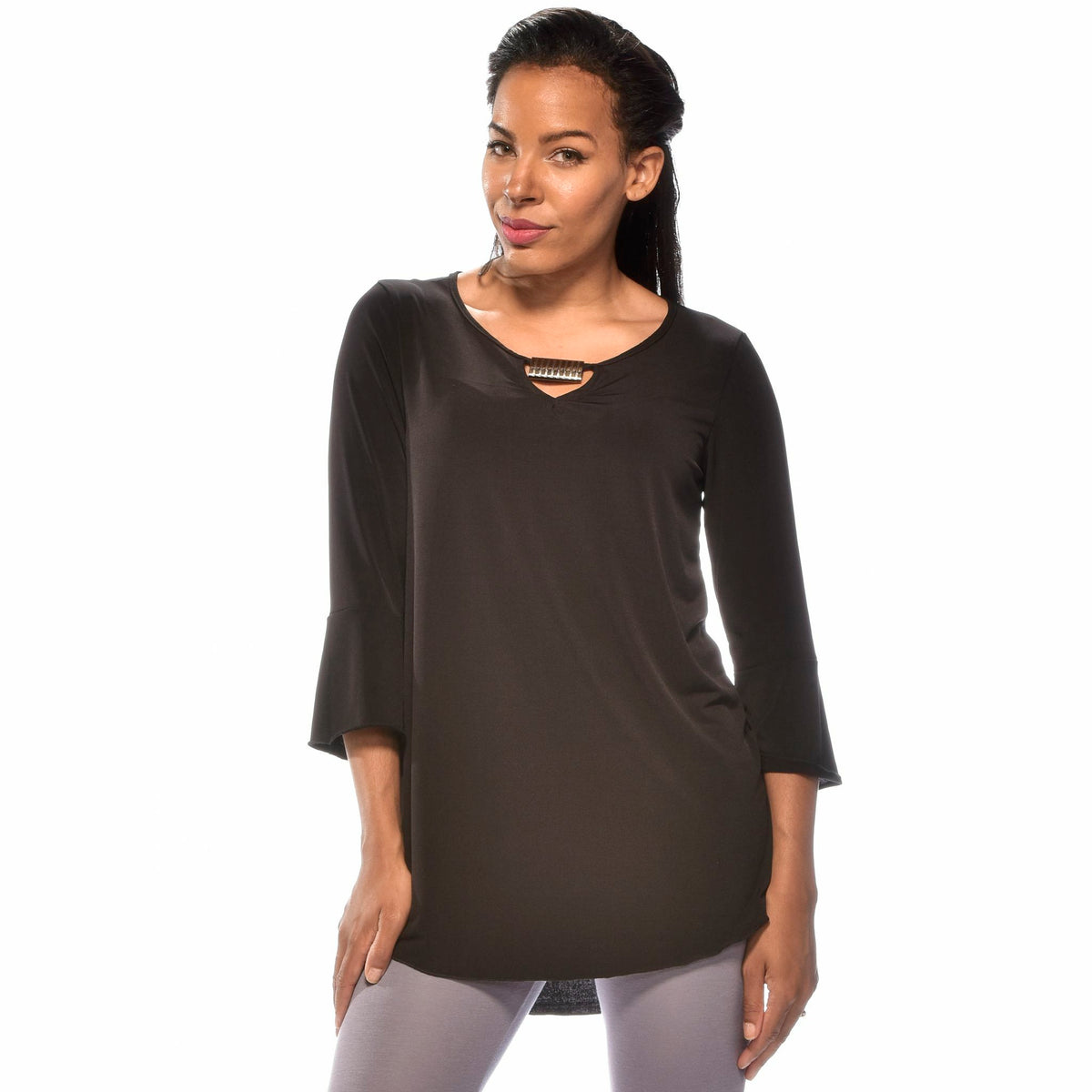 Bell Sleeve Top with Clasp