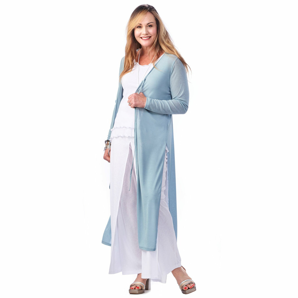 Gauze Long Cardigan