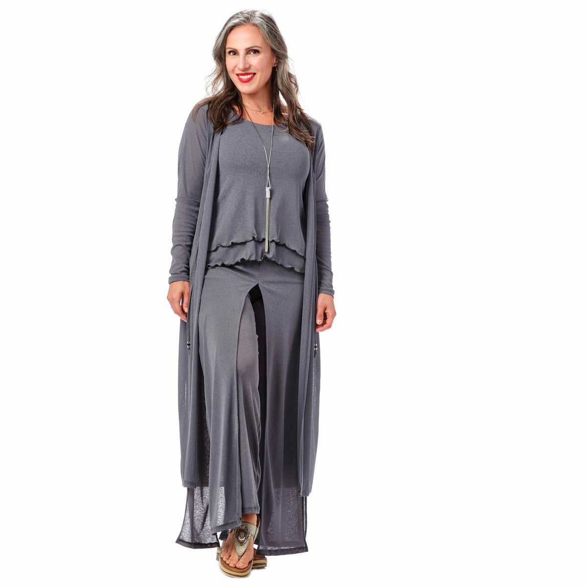 Gauze Long Cardigan