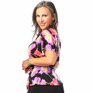 Cap-Sleeved Crossover Top