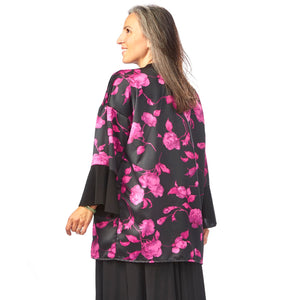 Satin Ruffled Sleeve Kimono