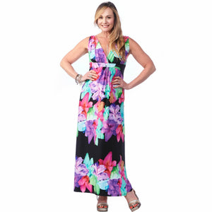 Pocketed Maxi Empire Dress