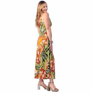 Pocketed Maxi Empire Dress