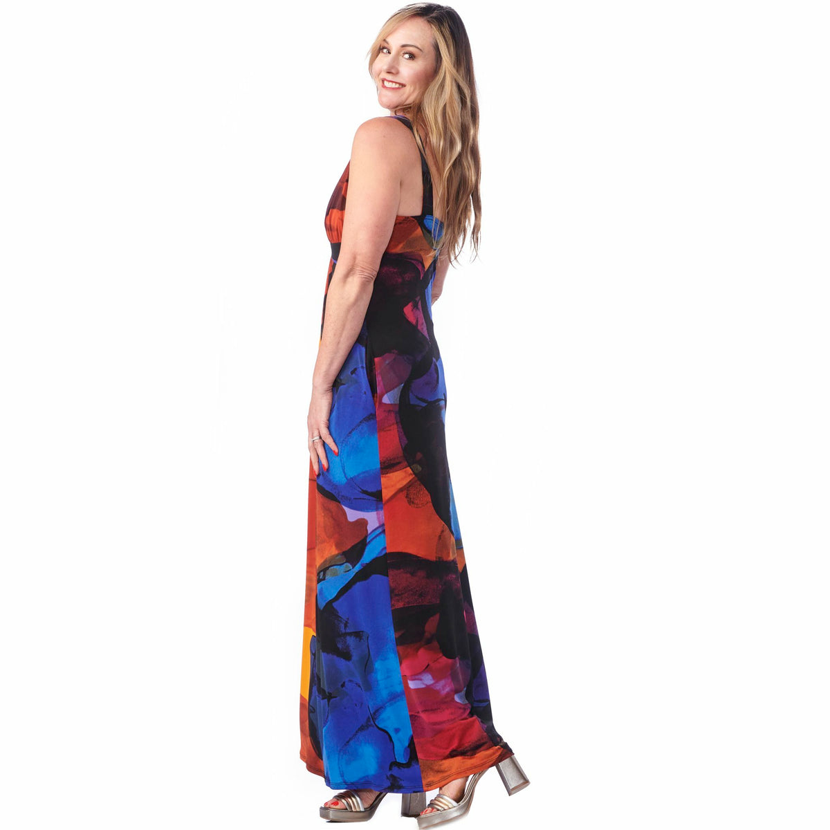 Pocketed Maxi Empire Dress
