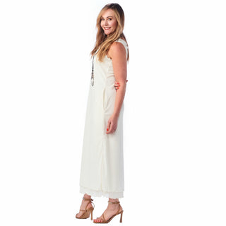 Gauze Long Pocketed Layered Dress