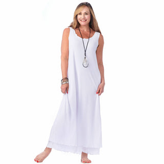 Gauze Long Pocketed Layered Dress