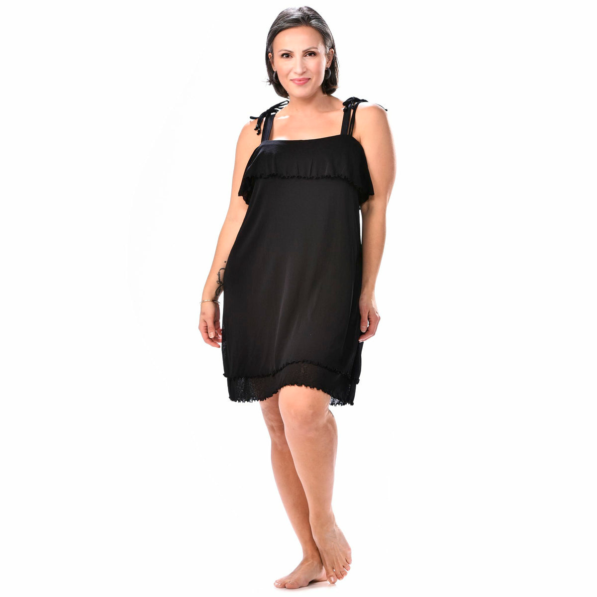 Gauze Flounce Dress