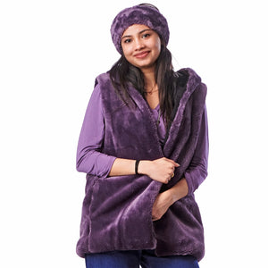 Faux Fur Hooded Vest